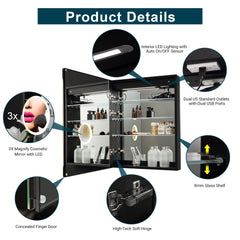 LED Mirror Medicine Cabinet(24x30)